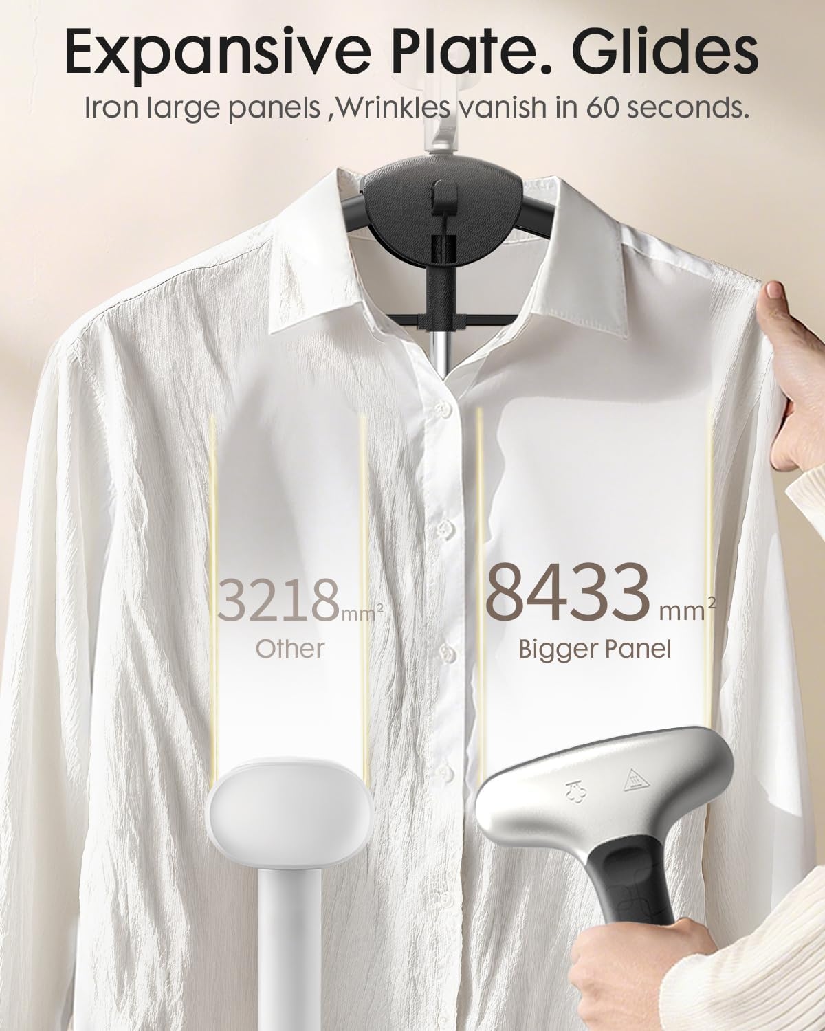 Professional Garment Steamer 2200W Standing Clothes Steamer 3L Tank