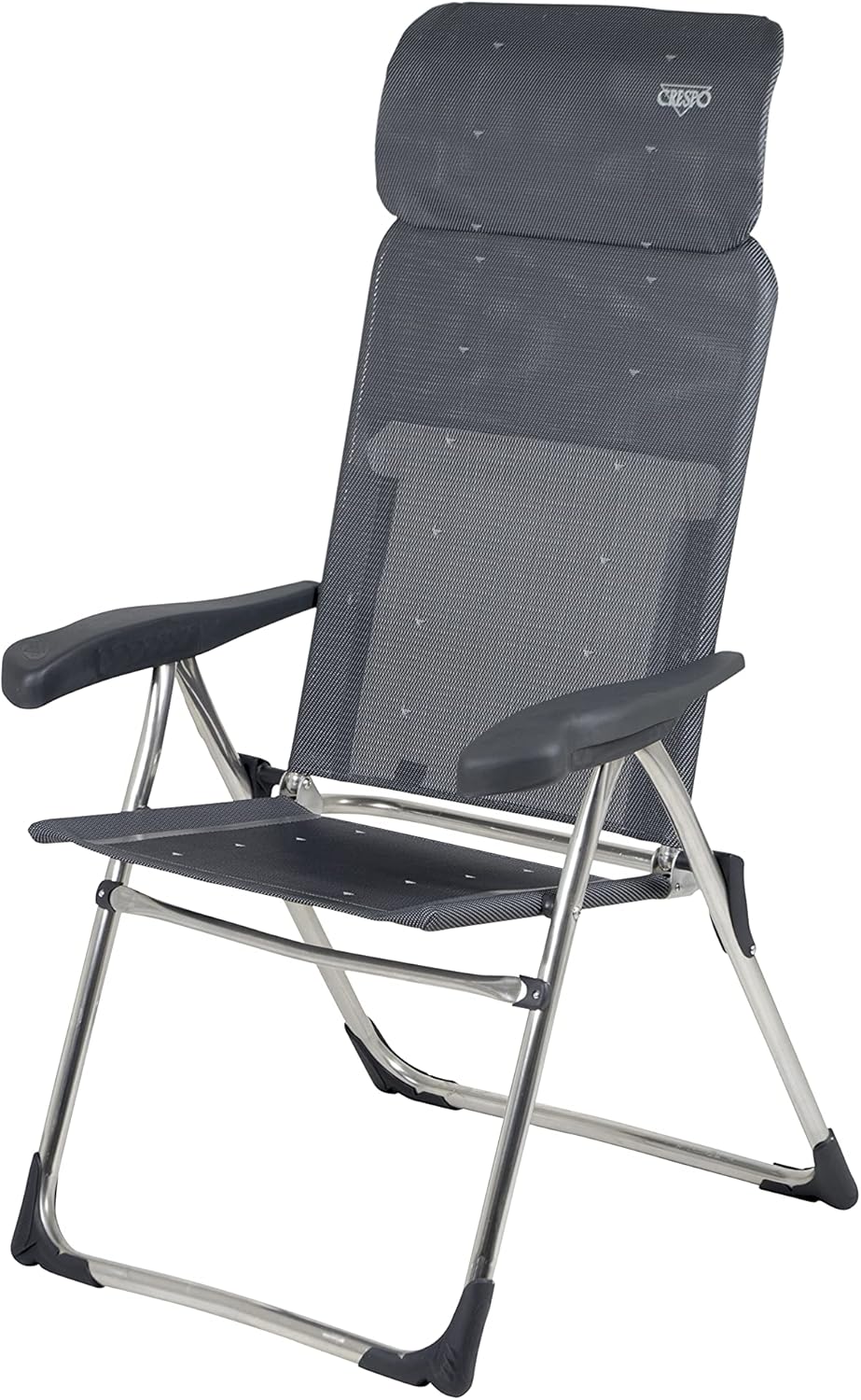 Adjustable Aluminium Camping Chair Foldable Grey