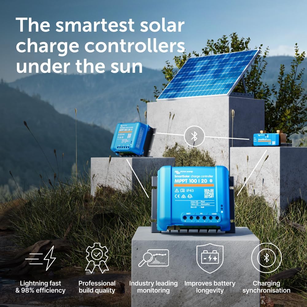 MPPT Solar Charge Controller 100V 20A Bluetooth 12V 24V 48V