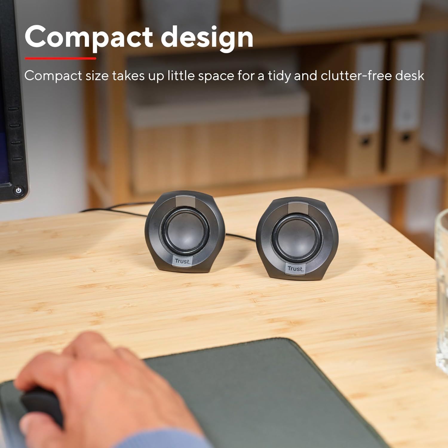 Compact PC Speakers USB Powered 8W Stereo AUX Desktop