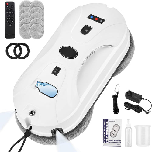 Robot Window Cleaner 5600Pa Smart Glass Cleaner Dual Spray Remote