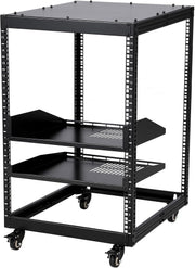 10U Open Frame Server Rack with Wheels Adjustable Depth
