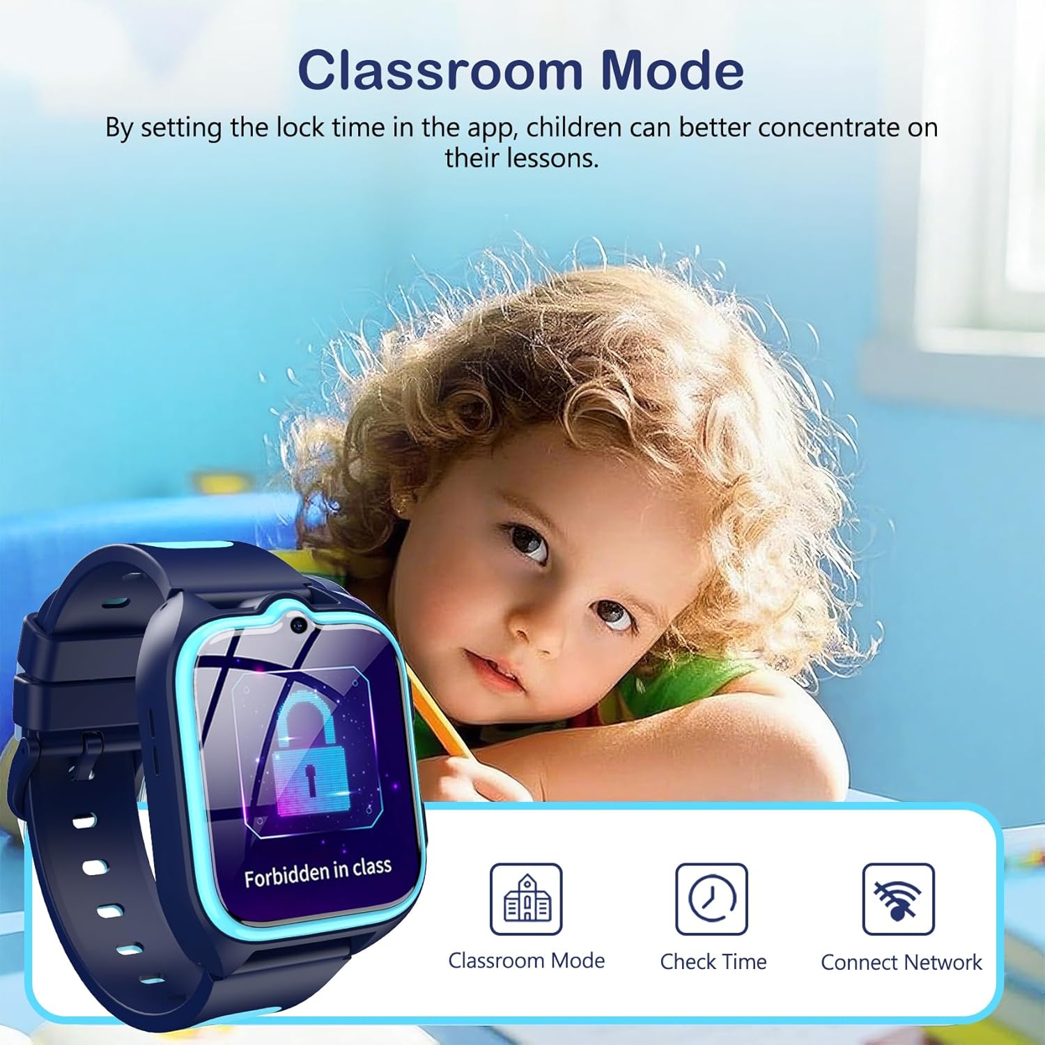 Kids 4G Smart Watch GPS Video Call SOS 1.75 Screen
