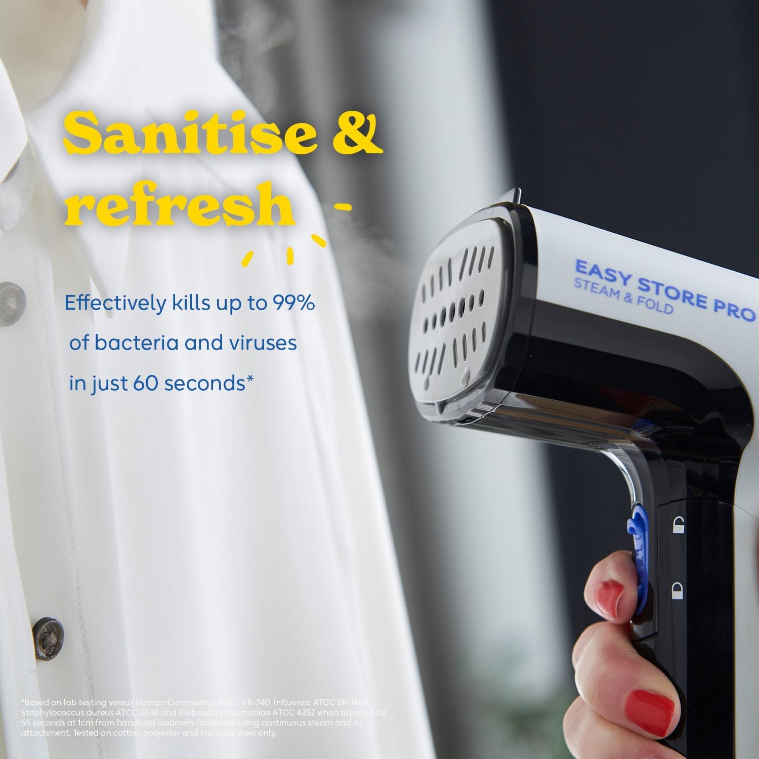 Handheld Garment Steamer 1500W Foldable Travel Fast Heat