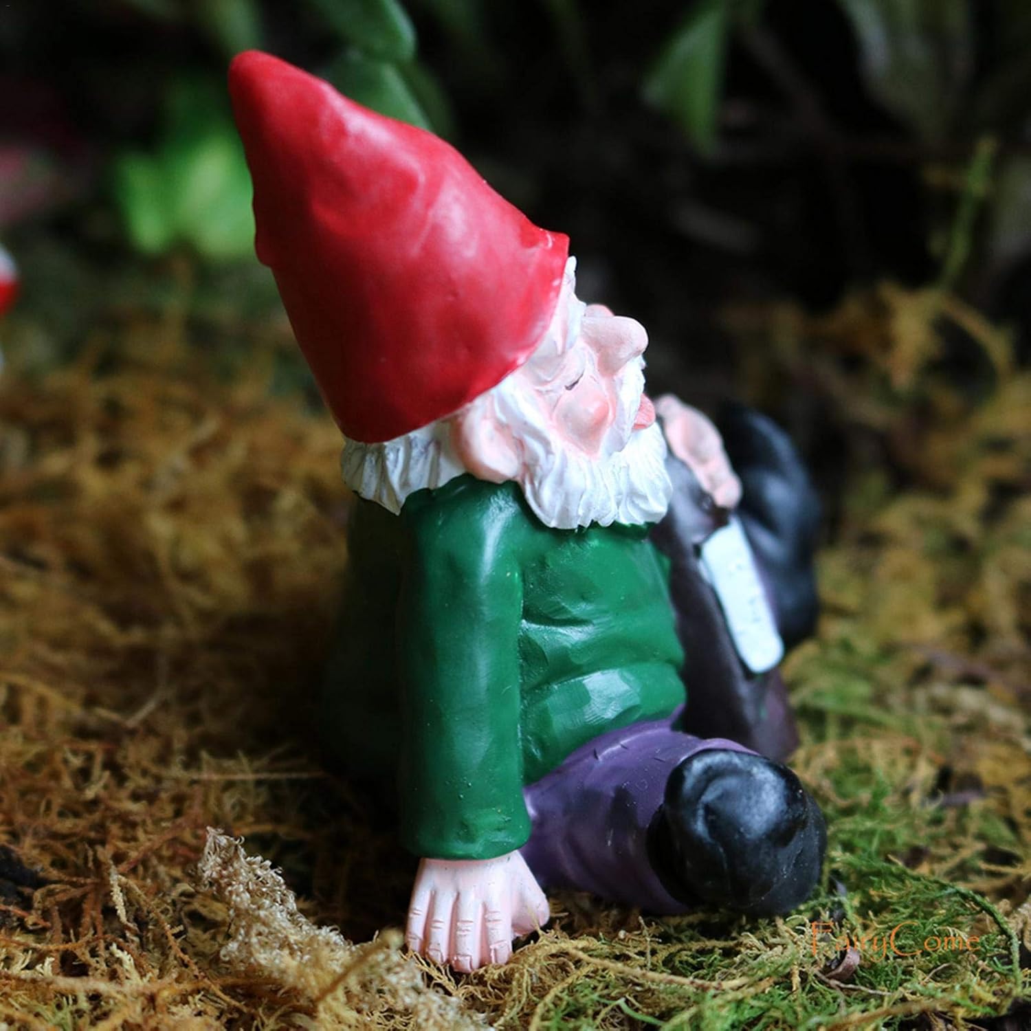 Funny Garden Gnome Ornament Resin Hand Painted Outdoor Lawn Patio Decor