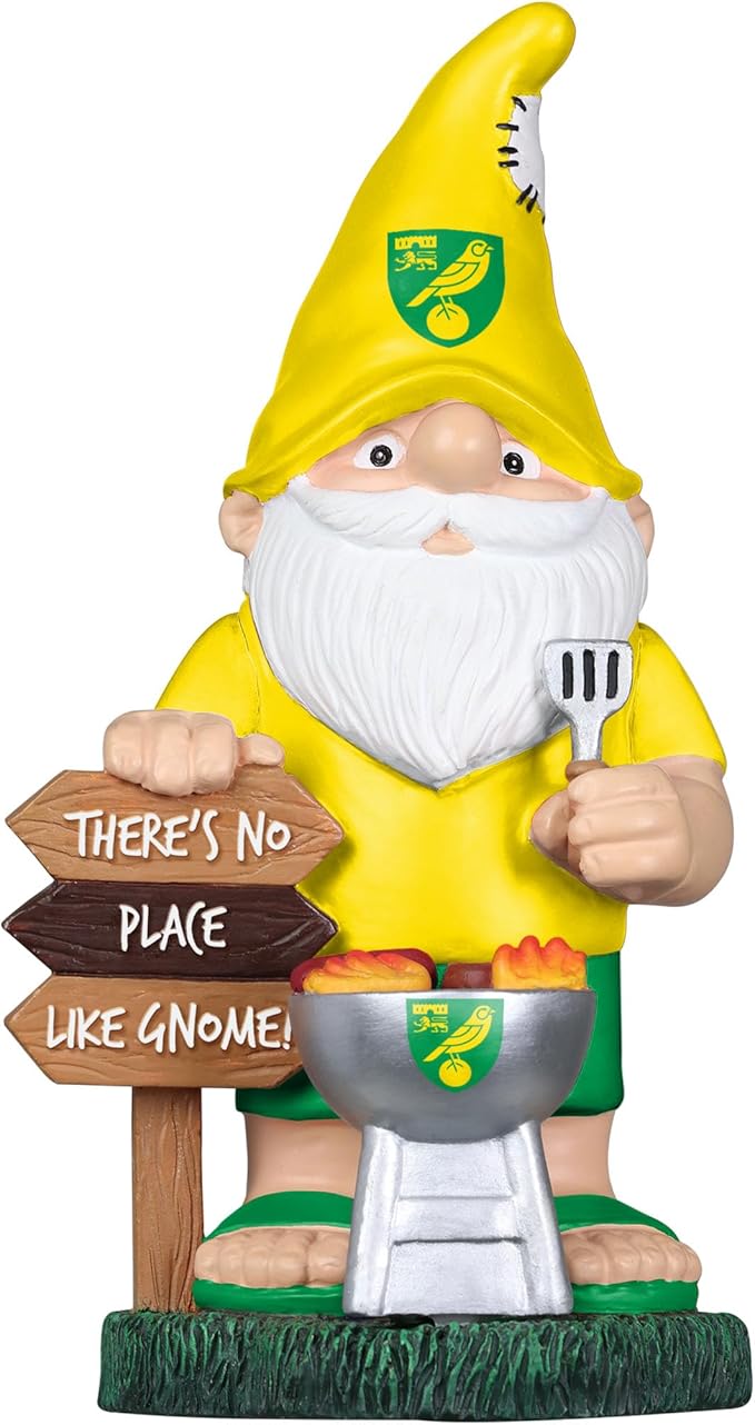 BBQ Gnome Garden Ornament Football Fan Grill Decor Outdoor