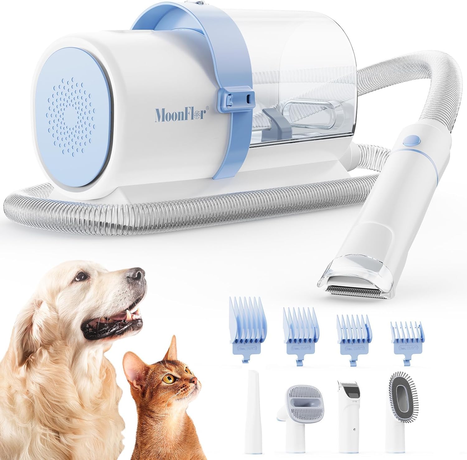 Dog Grooming Vacuum Kit 10KPa 2.5L Hair Remover Set