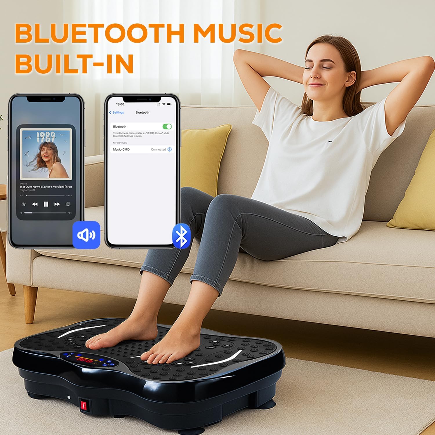 Vibration Plate Exercise Machine Fat Burn Fitness Platform 99 Levels