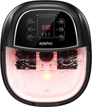 Foot Spa Massager Heat Auto Rollers Bubble Timer Temp Control