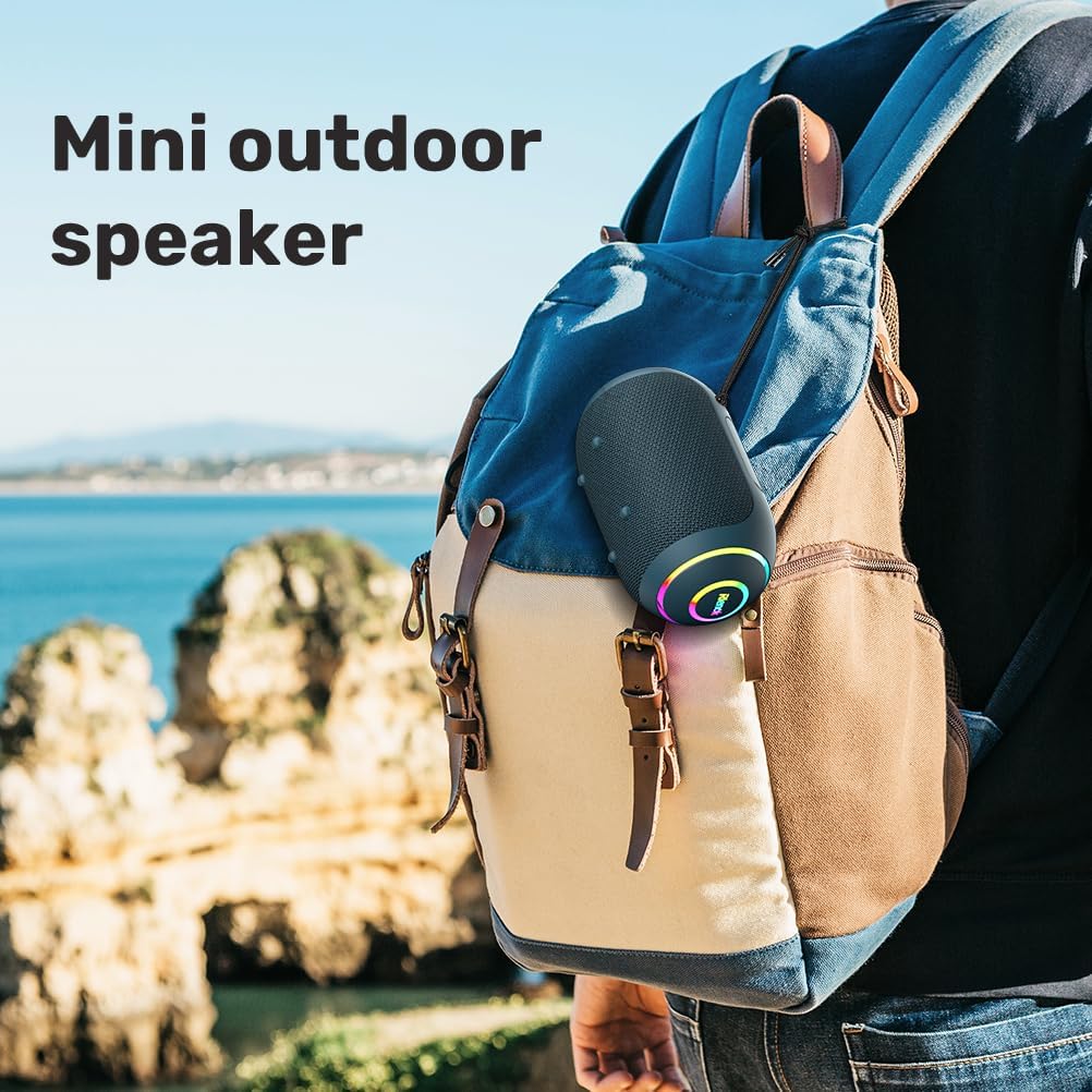 Mini Bluetooth Speaker Waterproof IPX7 Portable Bass 10H Play