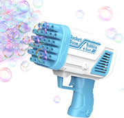 32 Hole Bubble Gun Kids Handheld Bubble Blaster Blue