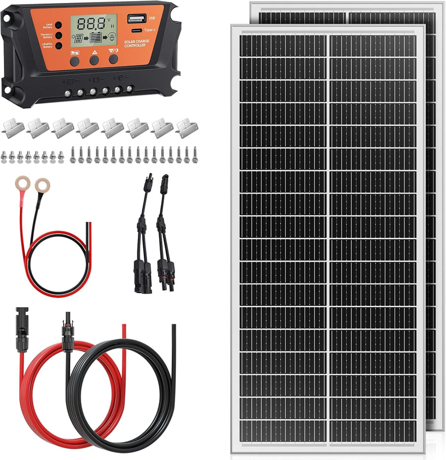 200W N Type Monocrystalline Solar Panel Kit IP68 MC4
