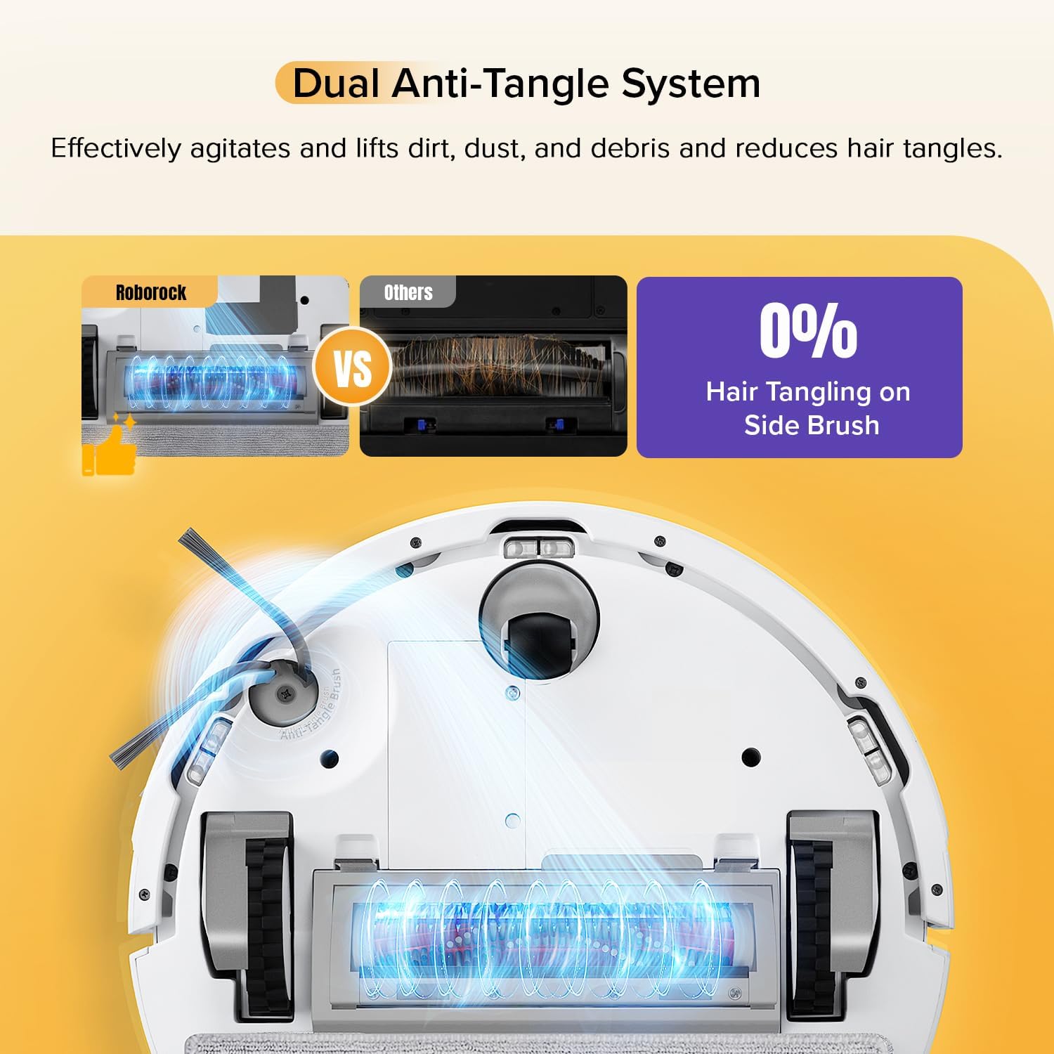 Robot Vacuum Mop 10000Pa LiDAR Mapping App Control Pet Hair