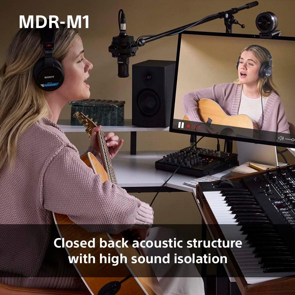 Closed Back Studio Monitoring Headphones Wired Hi Res 5Hz 80kHz