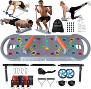 20 in 1 Push Up Board Portable Home Gym Resistance Bands Set