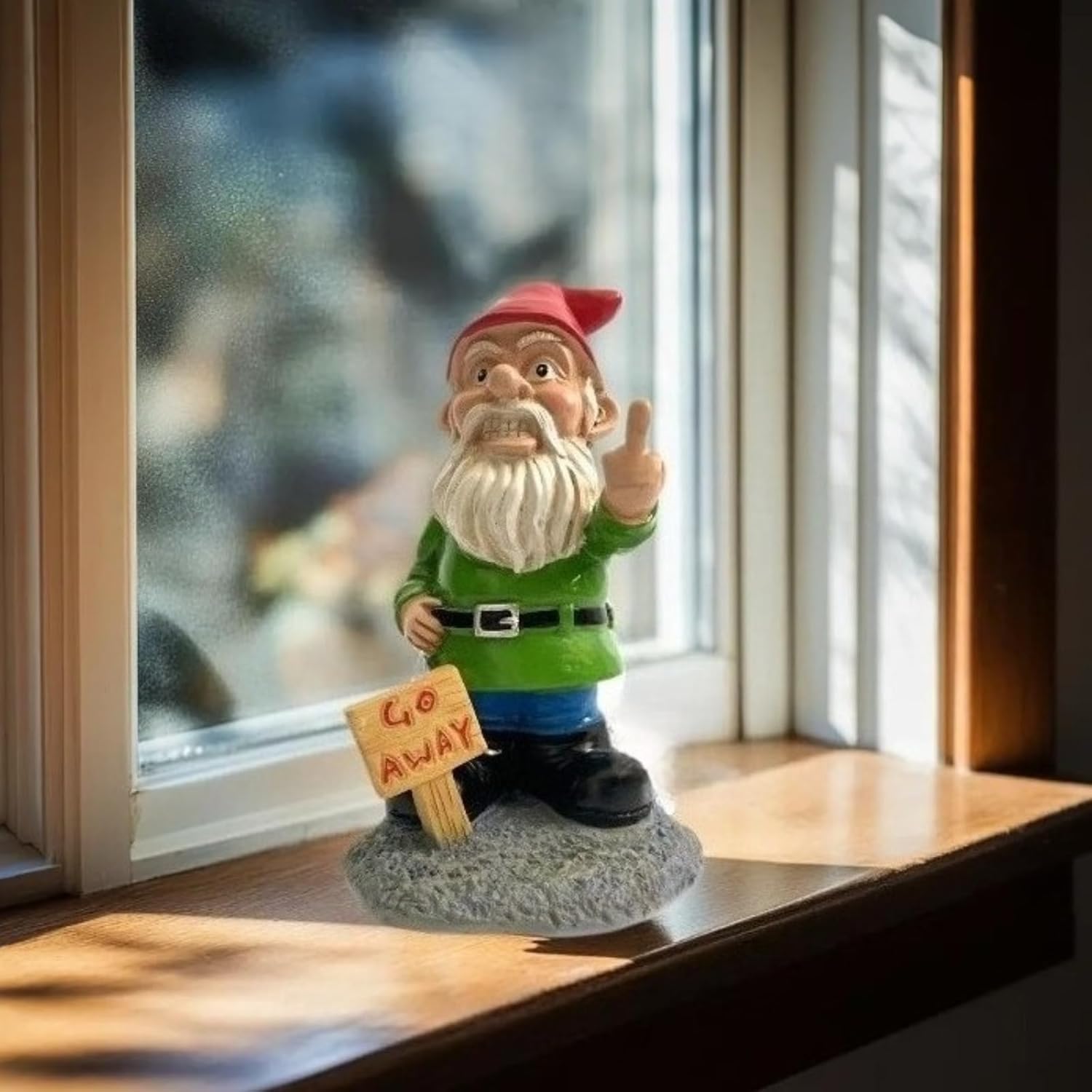 Funny Garden Gnome Statue Resin Outdoor Patio Yard Decor