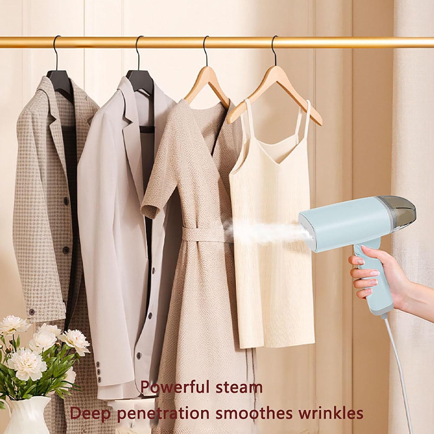 1300W Portable Garment Steamer Foldable Handheld Travel Iron
