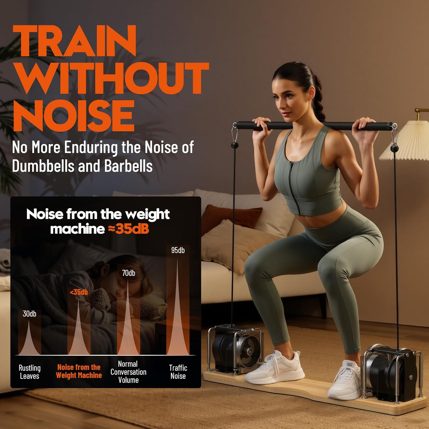 Portable Home Gym Strength Trainer Adjustable Resistance System