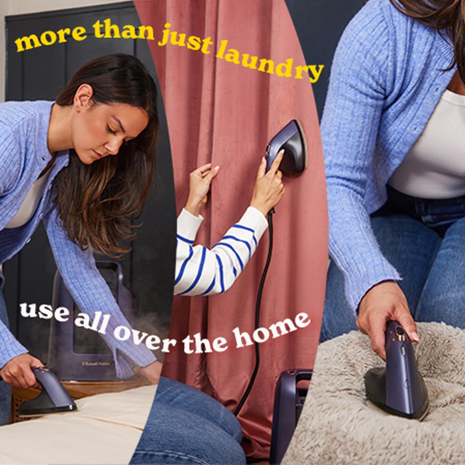 2in1 Handheld Clothes Steamer 1700W 25g Steam 750ml Tank