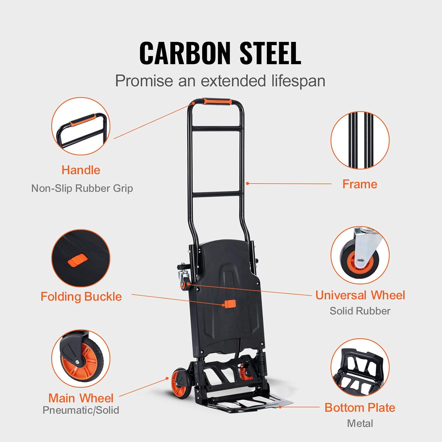 2 In 1 Convertible Hand Truck Dolly 136KG Platform Cart