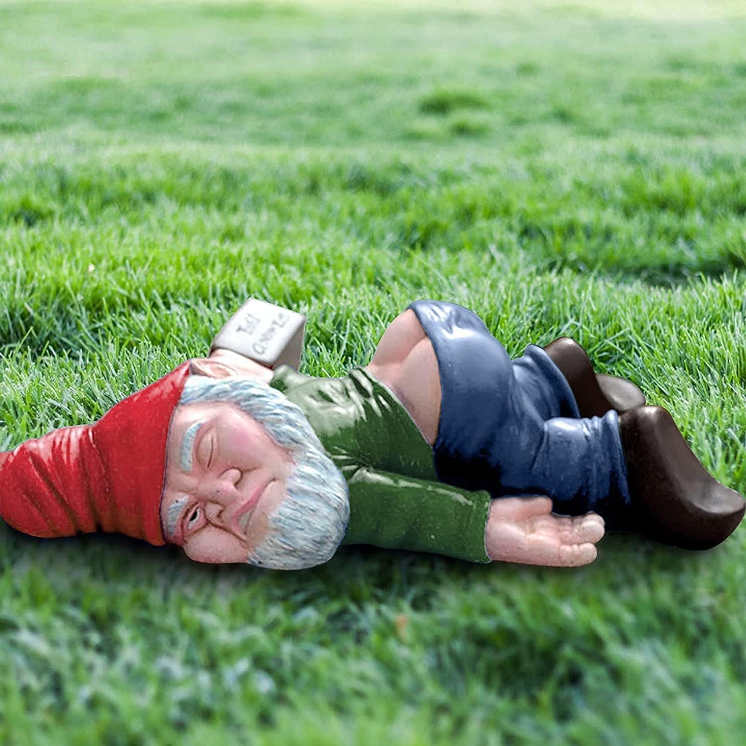 Funny Naughty Garden Gnome Statue Resin Outdoor Lawn Decor