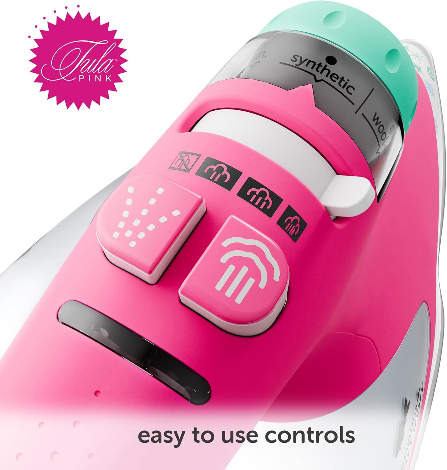 2400W Smart Steam Iron Diamond Ceramic Soleplate Auto Lift
