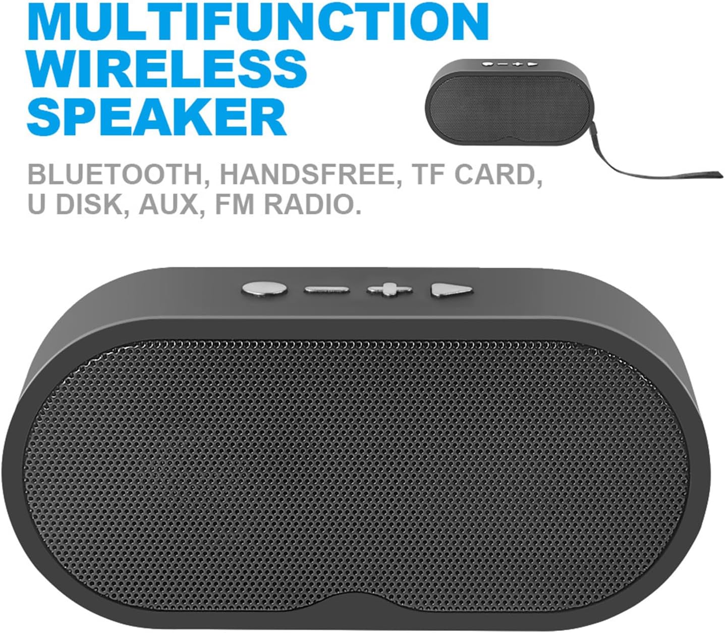 Mini Portable Bluetooth Speaker 5.3 Stereo Bass 15H TF USB