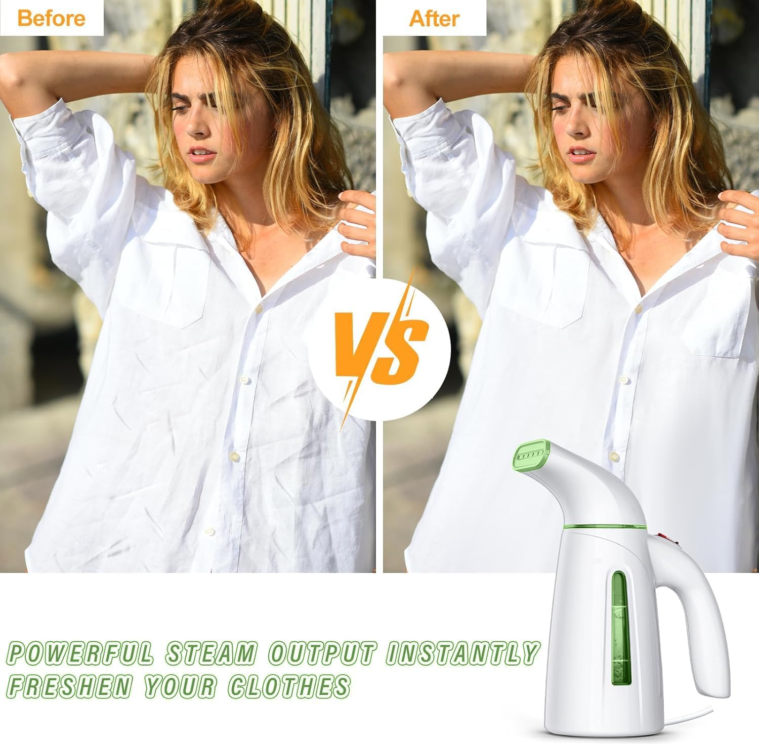 Handheld Garment Steamer Portable 300ml Fast Heat Wrinkle Remover