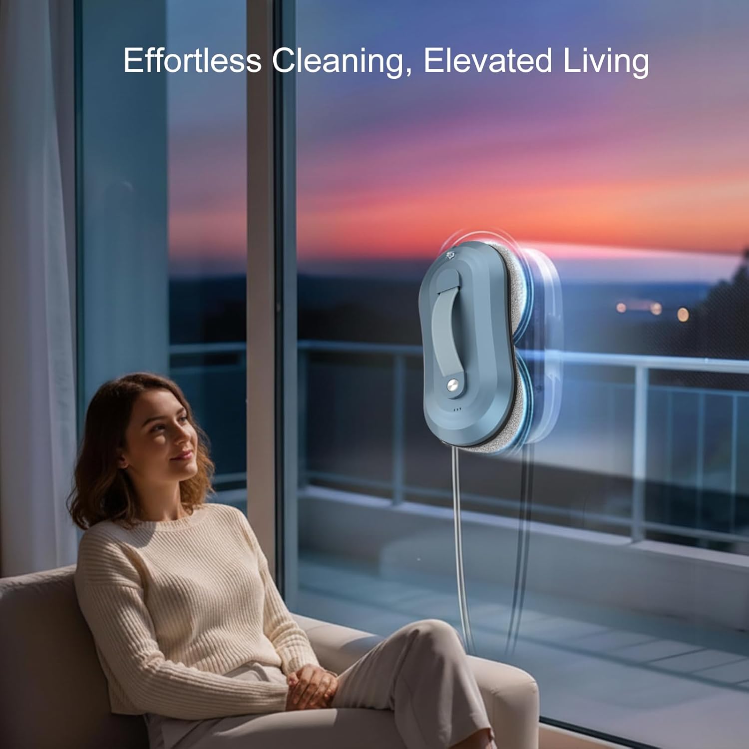 Window Cleaning Robot 5600Pa Suction AI Smart Glass Cleaner Remote