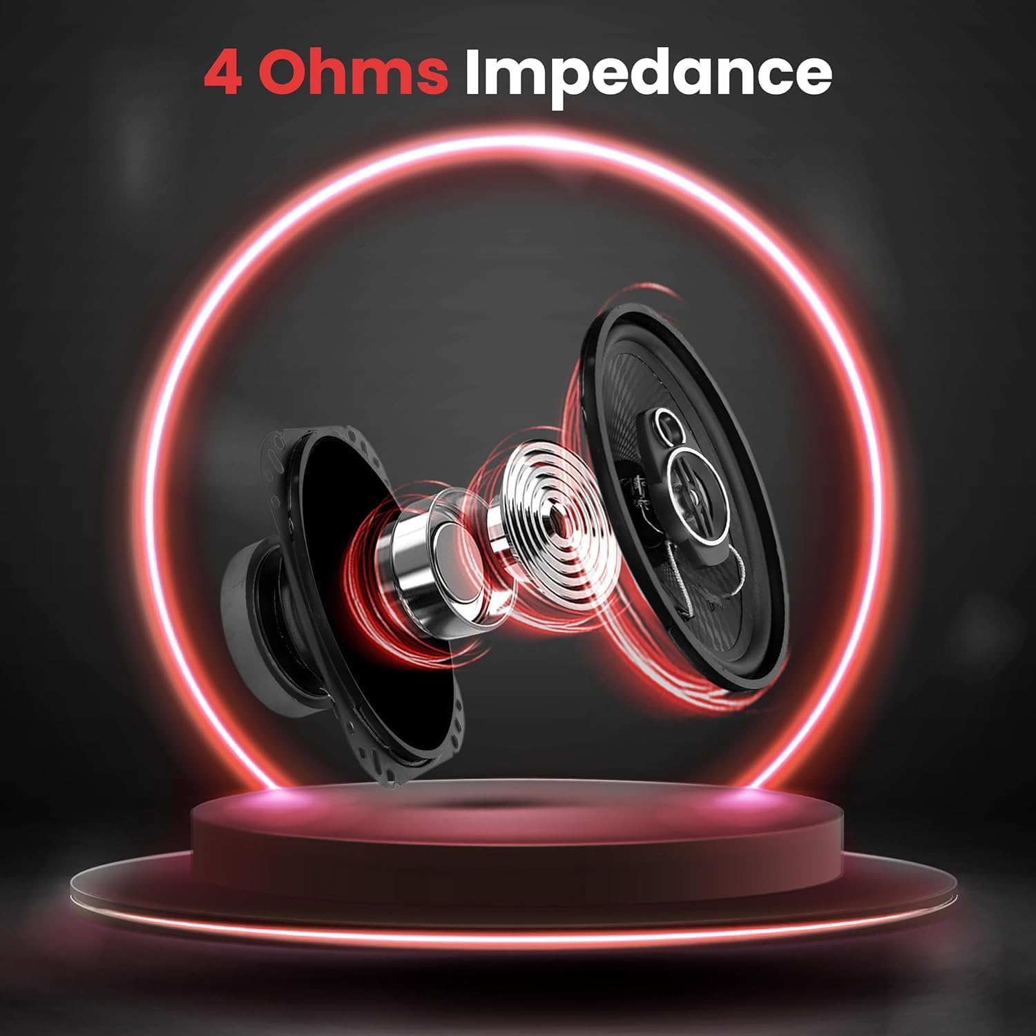 6x4 Inch Car Speakers 300W 3 Way Triaxial Stereo Door Pair