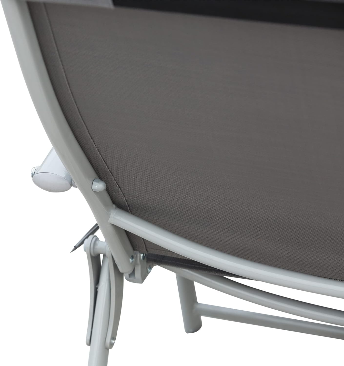 Heavy Duty 7 Level Sun Lounger Folding Recliner Grey