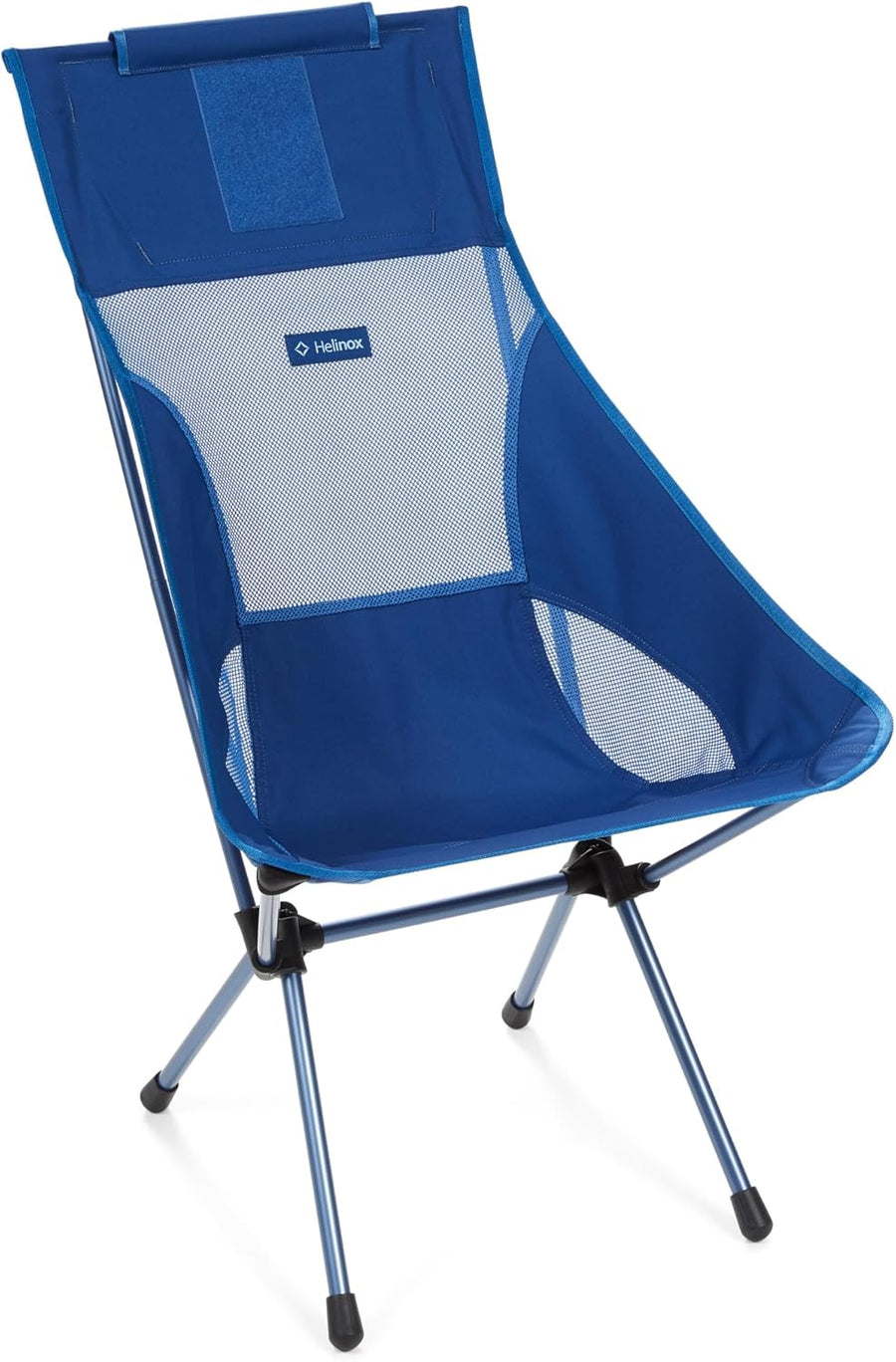 Lightweight High Back Camping Chair Compact Foldable Blue