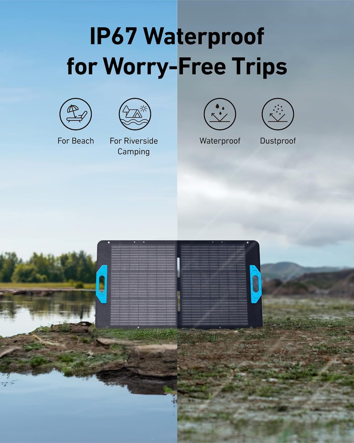 100W Foldable Solar Panel MC4 IP67 Camping RV Charger