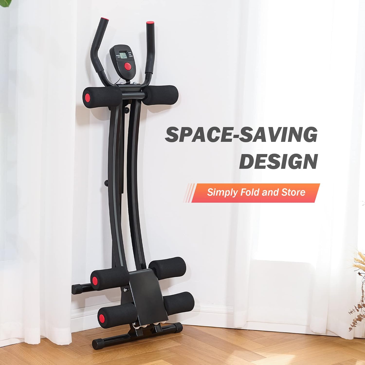 Ab Machine Core Trainer Foldable Abdominal Workout Equipment LCD