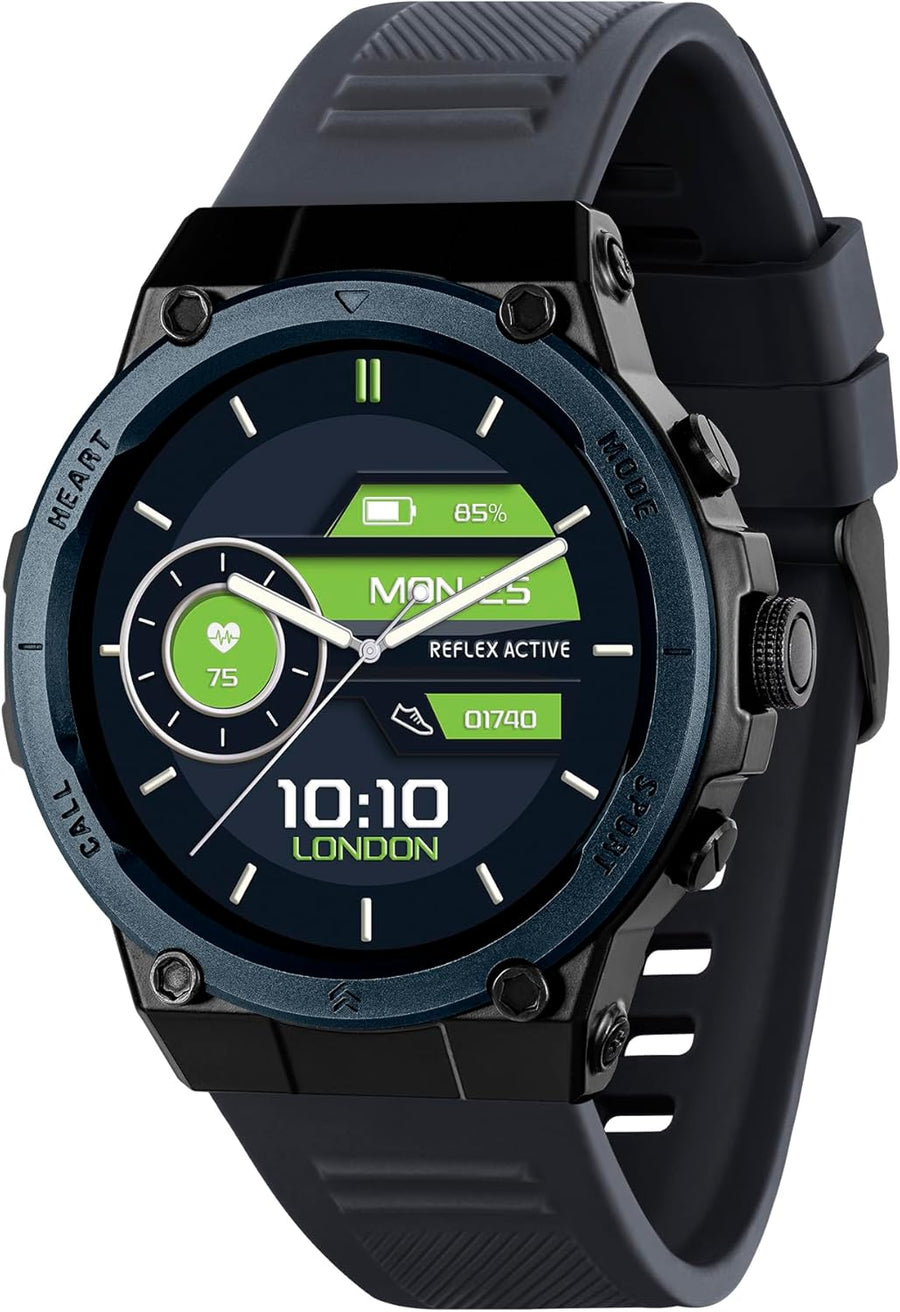 Blue Sports Smart Watch Bluetooth Calling Fitness