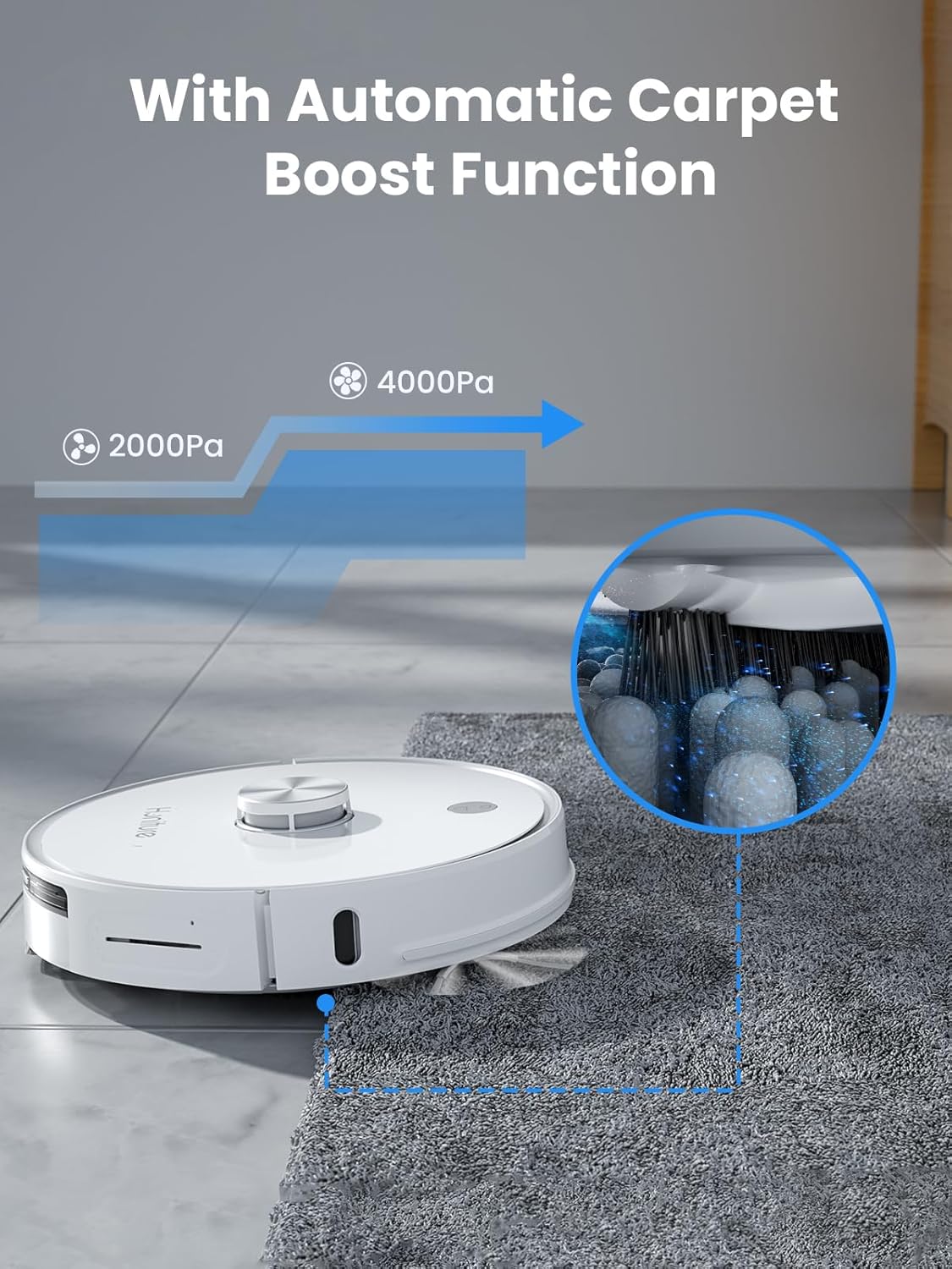 Robot Vacuum Mop Self Empty 4000Pa LiDAR Smart Mapping 250min WiFi