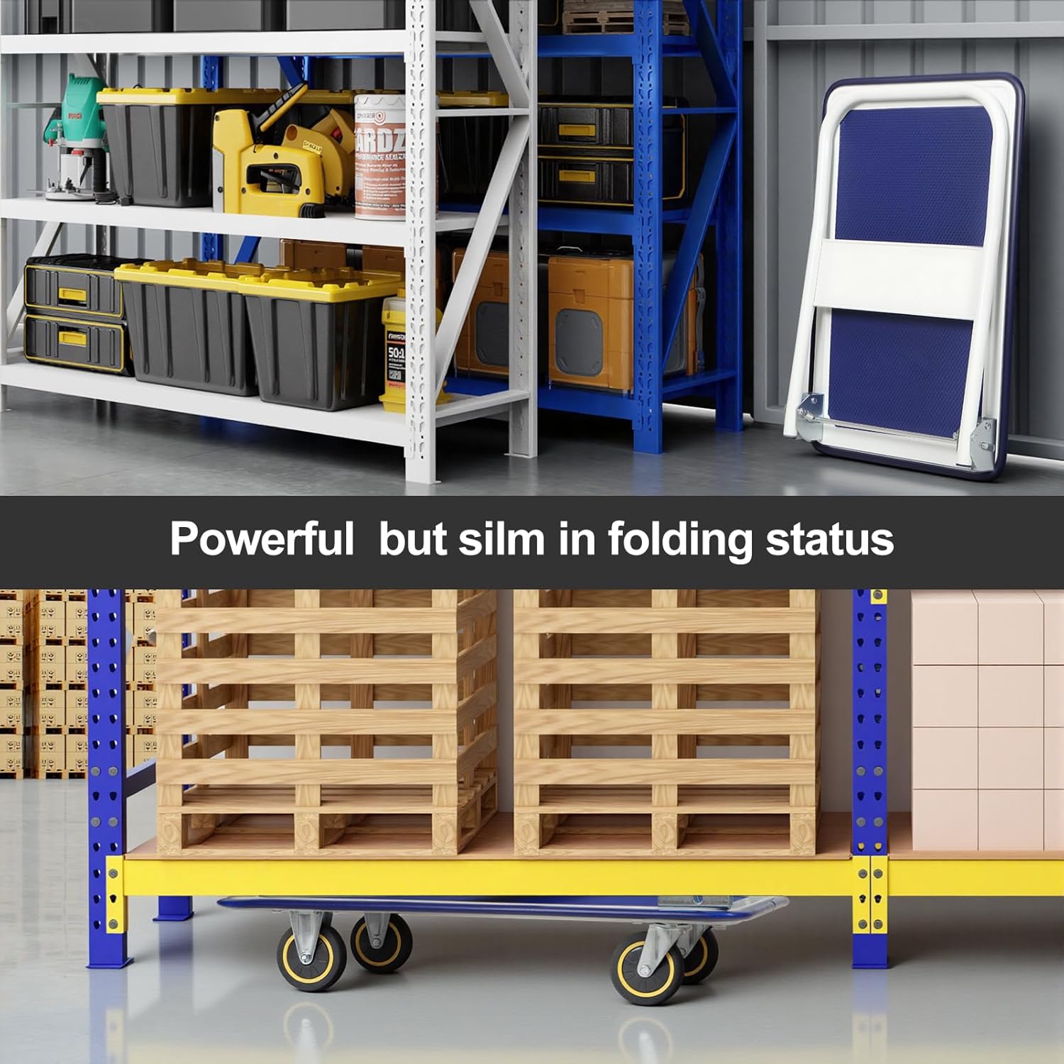 Foldable Platform Trolley 150kg Hand Truck White