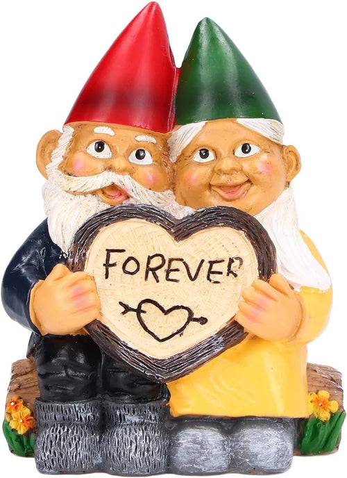 Garden Gnome Couple Resin Romantic Mr Mrs Decor Ornament