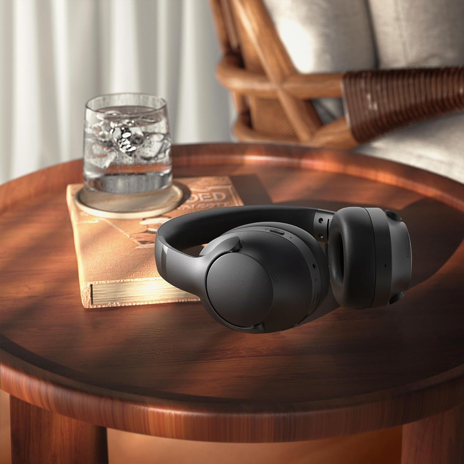 Bluetooth Noise Cancelling Over Ear Headphones 100H Playtime