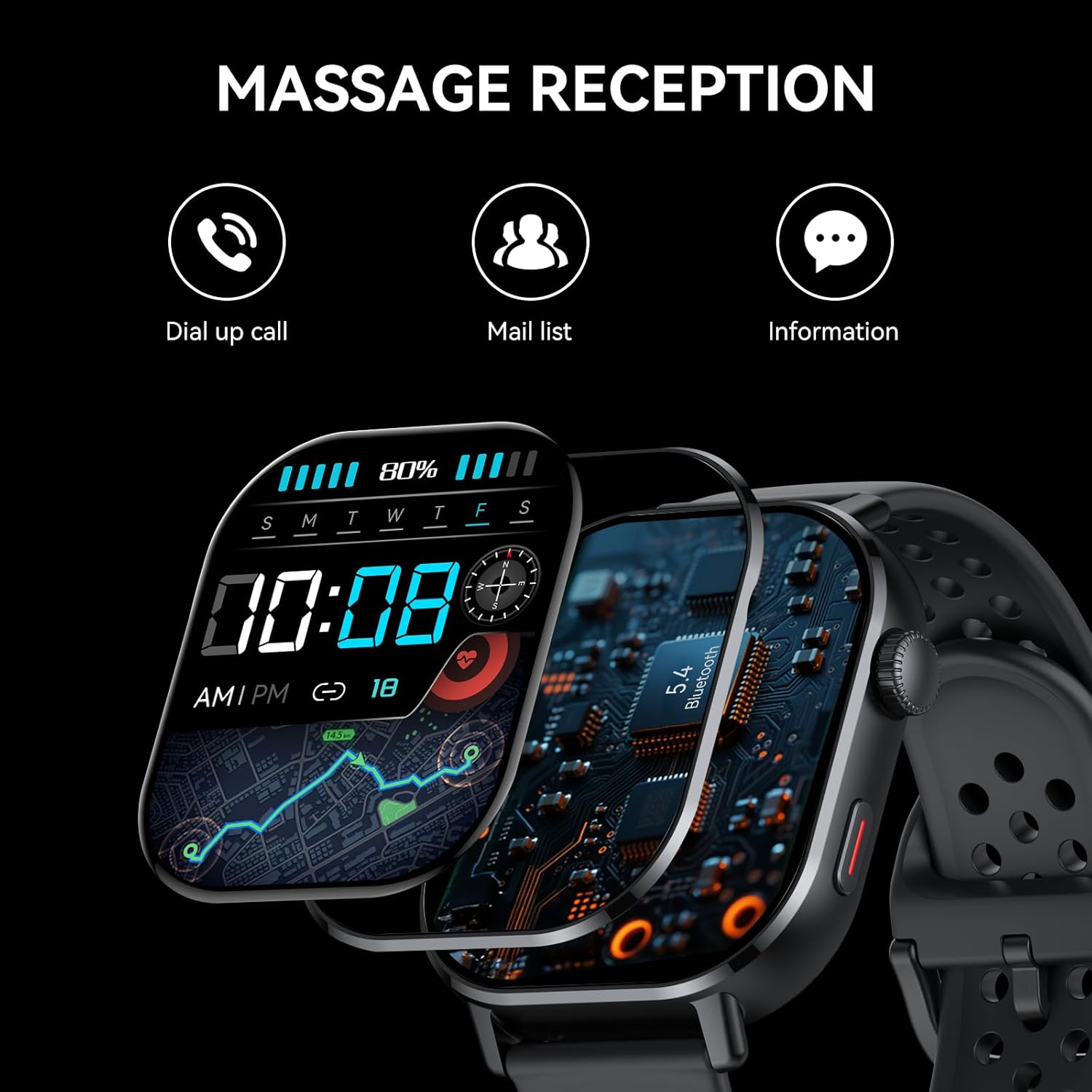 GPS AMOLED Smart Watch 178 Sports 5ATM Bluetooth Call