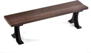 3 Seater Backless Garden Bench Recycled Plastic Outdoor Seat
