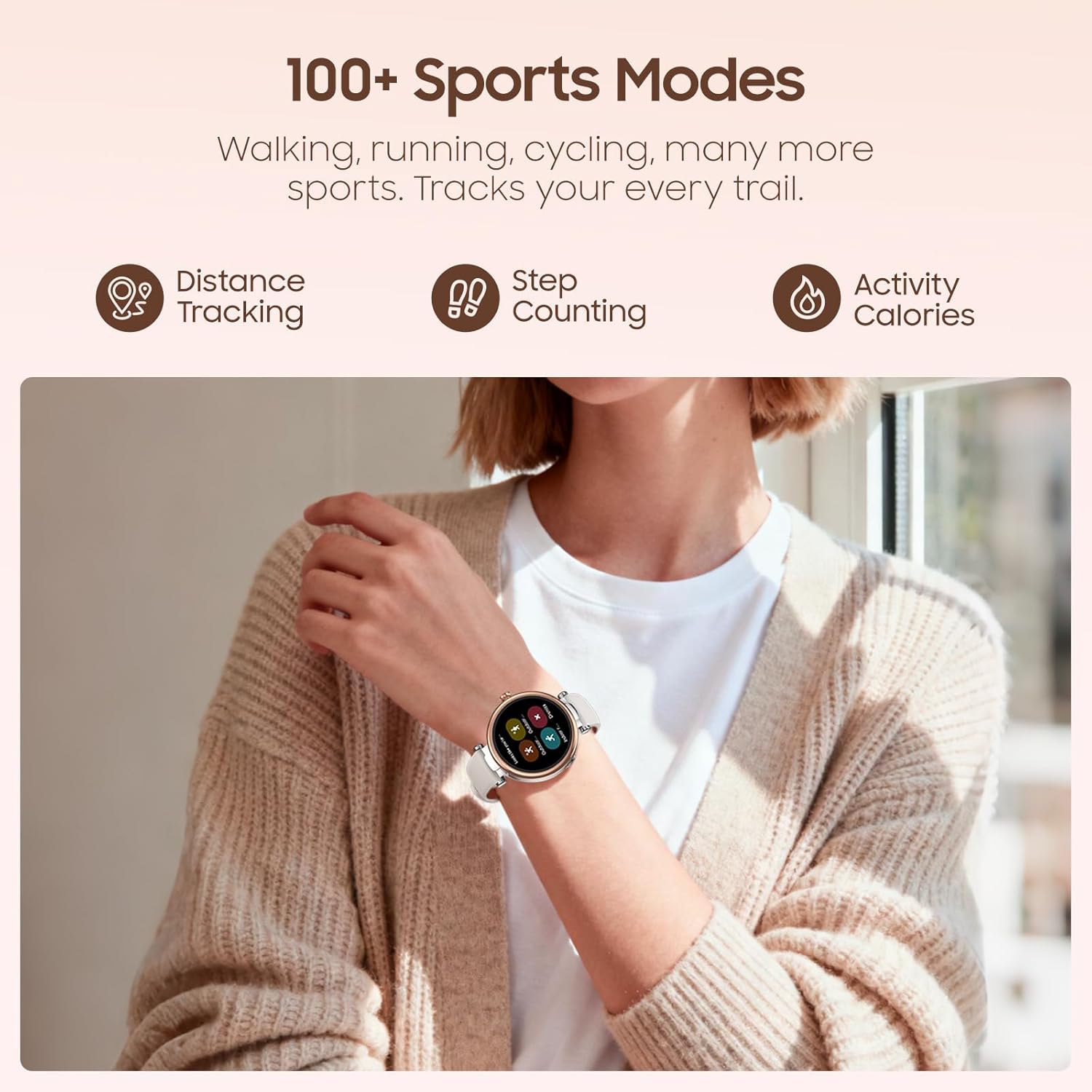 AMOLED Smart Watch Bluetooth Call 100 Sports Waterproof