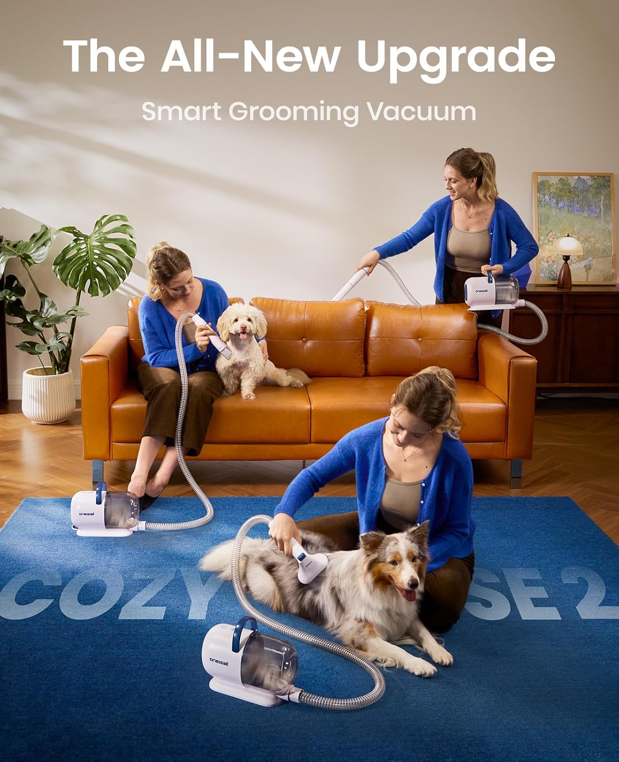 Dog Grooming Vacuum Kit 15000Pa 2L Quiet 6 Tool Set
