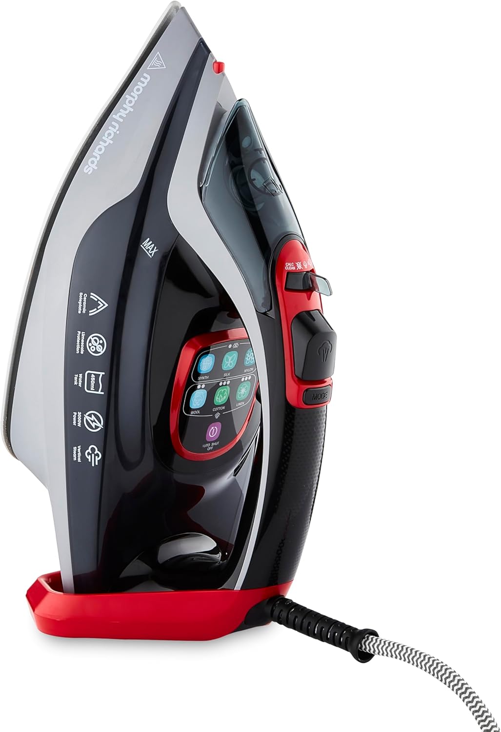 3000W Steam Iron LED Display Ceramic Soleplate 450ml Tank