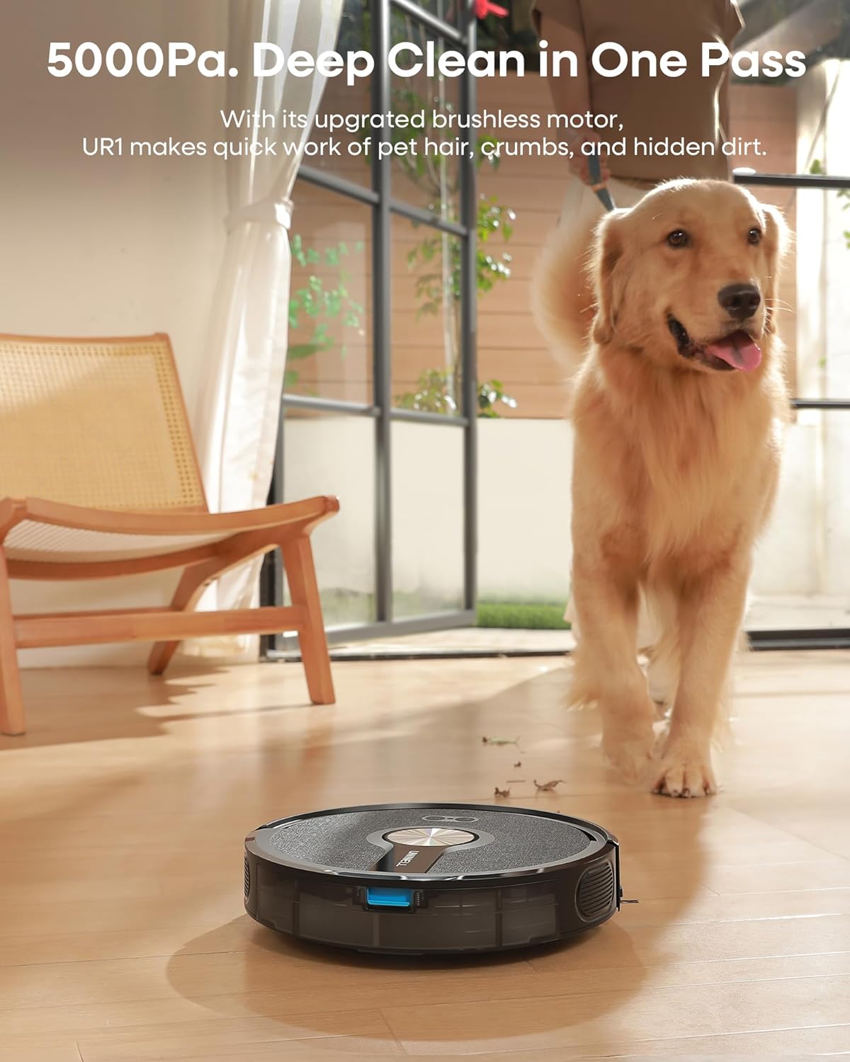 Robot Vacuum Mop 5000Pa Slim Smart Pet Hair Cleaner