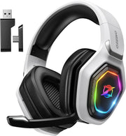 2.4GHz Wireless Gaming Headset 40H Battery Flip Mic RGB