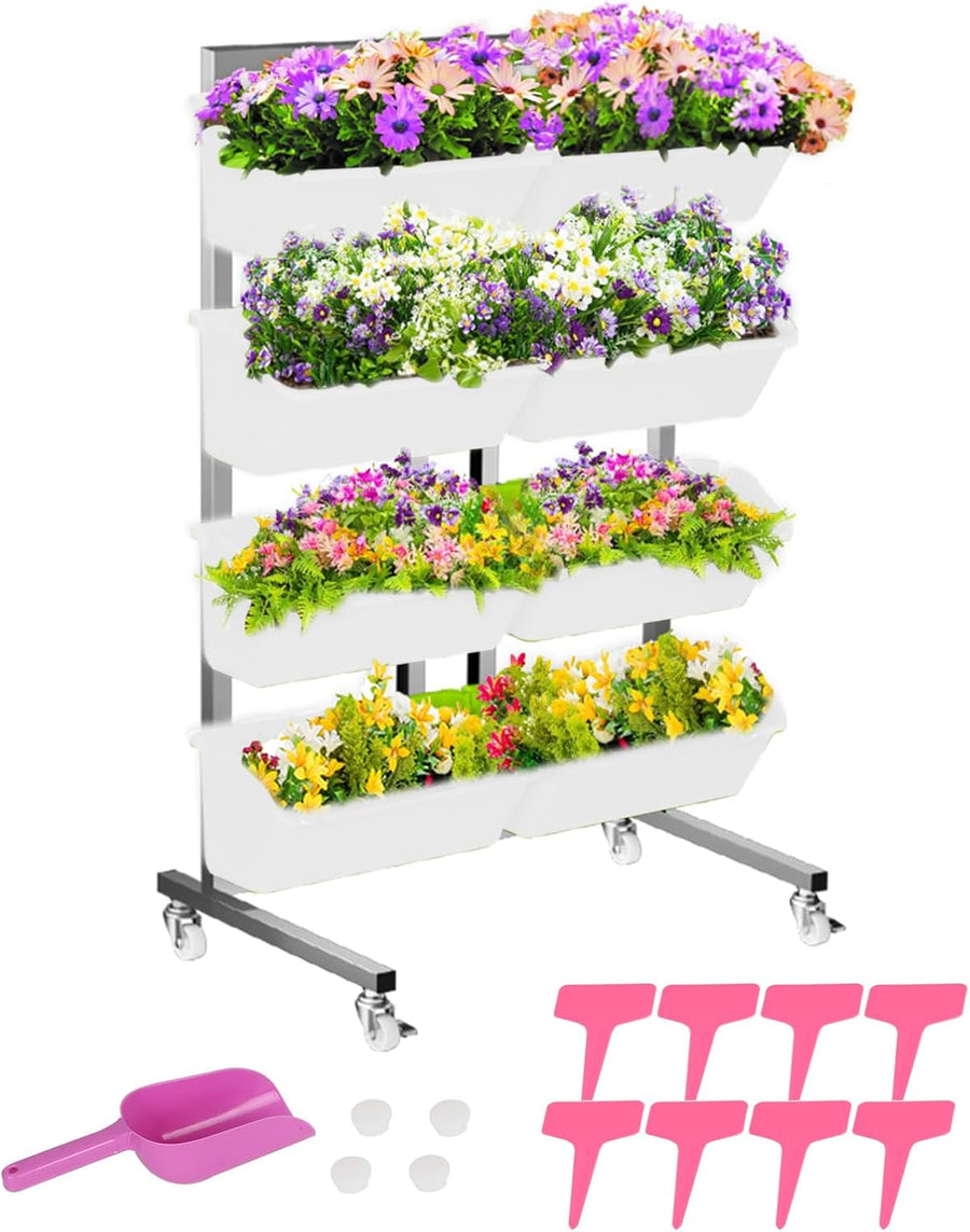 Vertical Hanging Planter Bags 8 Pack Wall Garden Self Watering