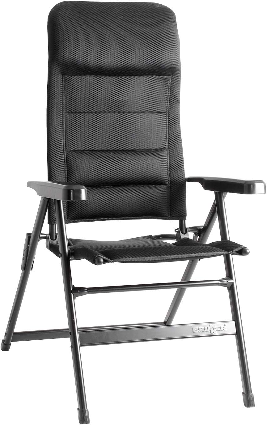 Reclining Folding Camping Chair 7 Position Aluminum Frame Padded Seat