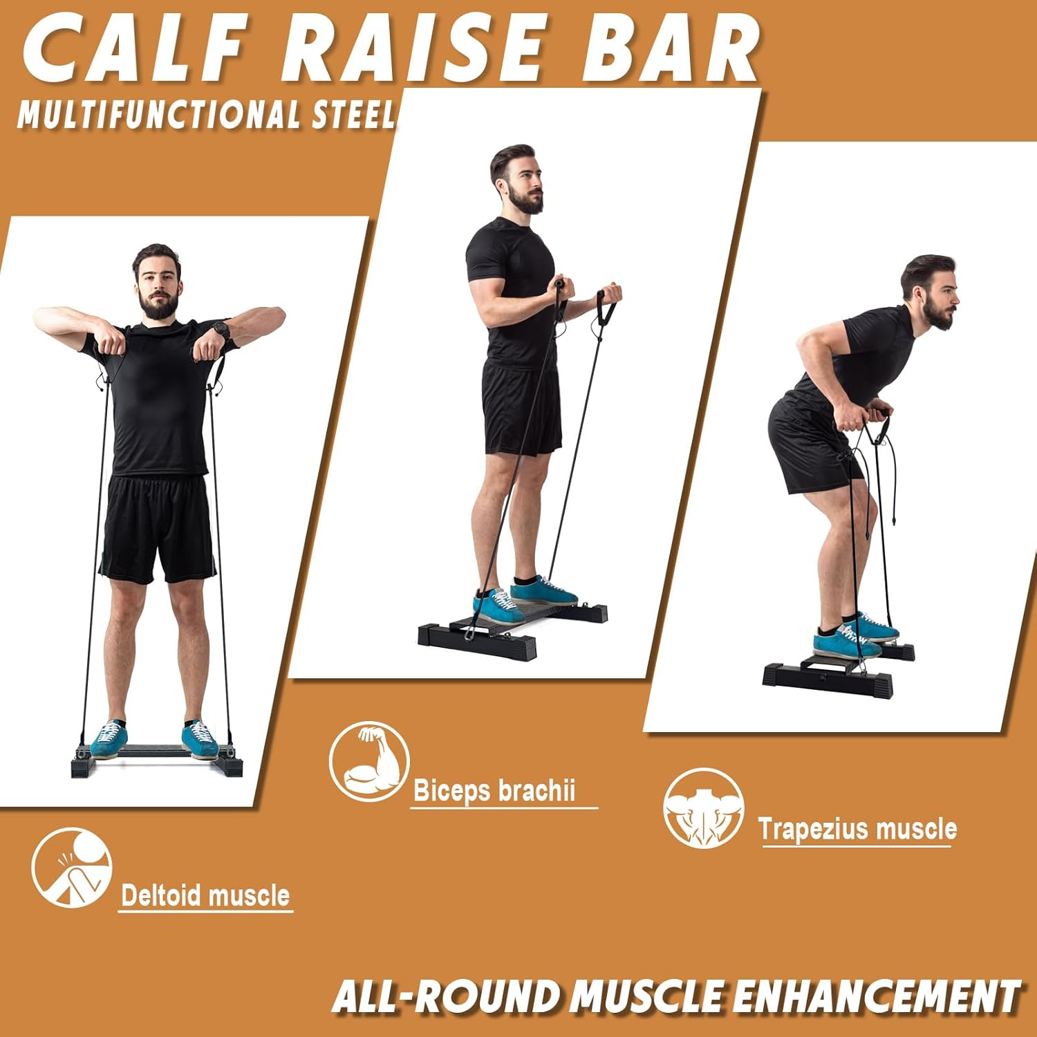 Steel Calf Raise Block Non Slip Platform for Leg Training