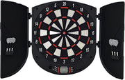 Electronic Dartboard Cabinet Set LCD Scoring 26 Games 6 Darts
